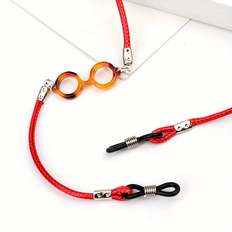 3pcs Leather Glasses Chain Multicolor Halter Non slip Glasses Strap