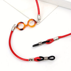 3pcs Leather Glasses Chain Multicolor Halter Non slip Glasses Strap