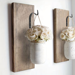 4pcs Wall Mounted Hooks Plant Brackets Hangers Iron Hooks For Hanging