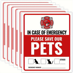 6pcs Pet Alarm Stickers - UV Protection, Waterproof
