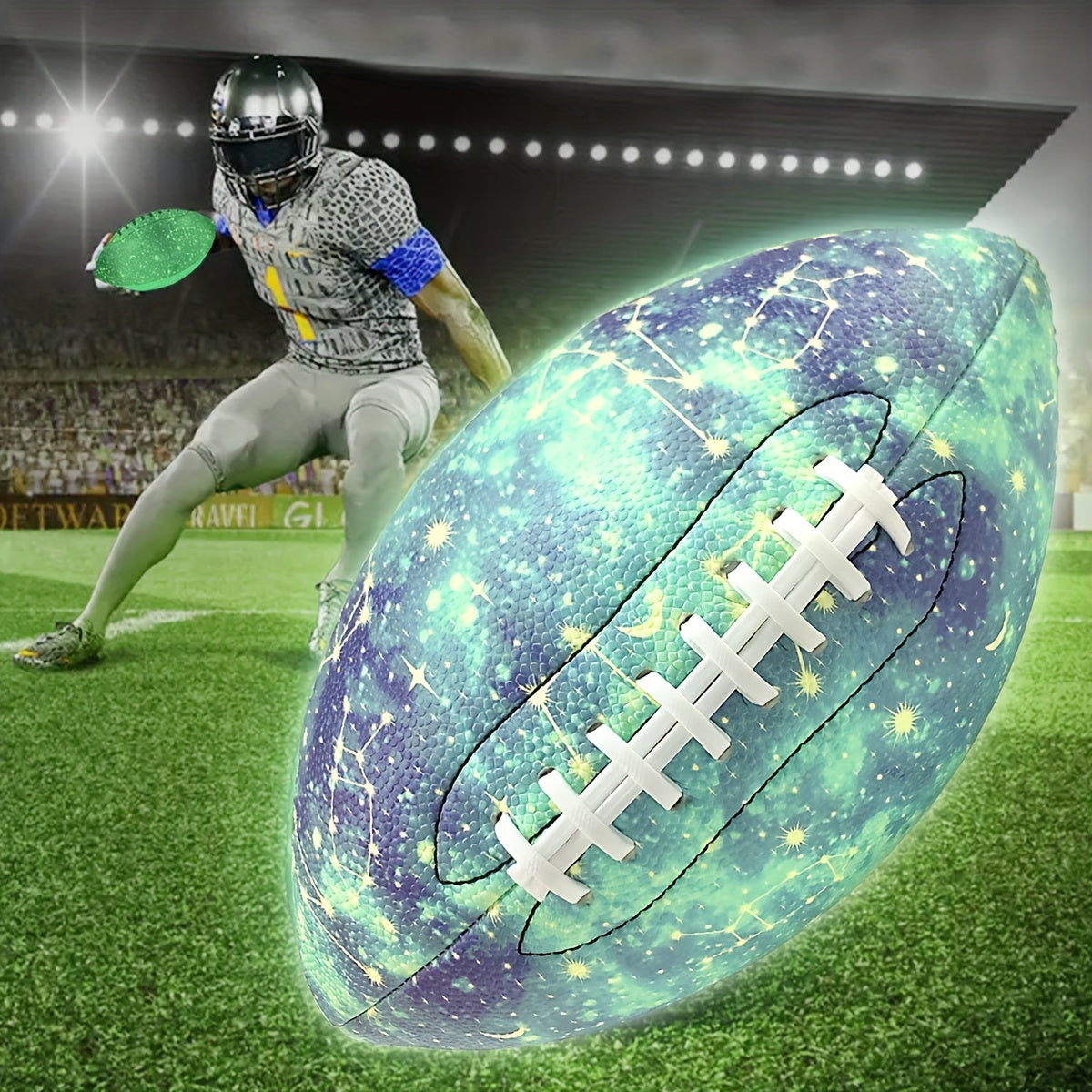 1pc No 9 Luminous Rugby PU Wear resistant Rugby American Football