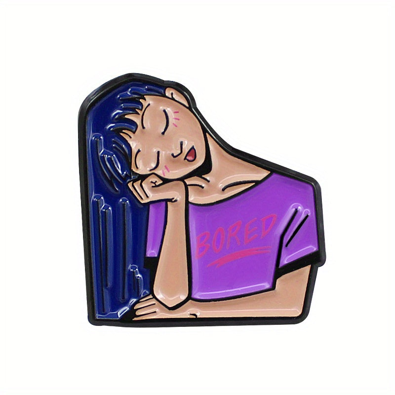 Sleeping Girl Jewelry Brooch Versatile Beauty Styling Decoration Gift