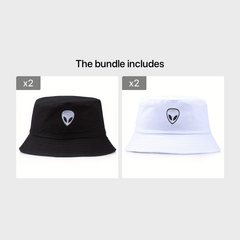 Alien Embroidery Bucket Hat Men Women Hip Hop Street Dance Sun Hat