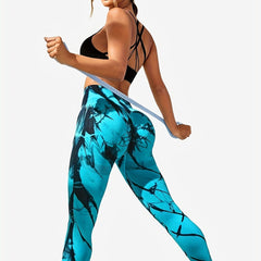 Tie Dye High Waist Yoga Leggings Slim Fit Activewear