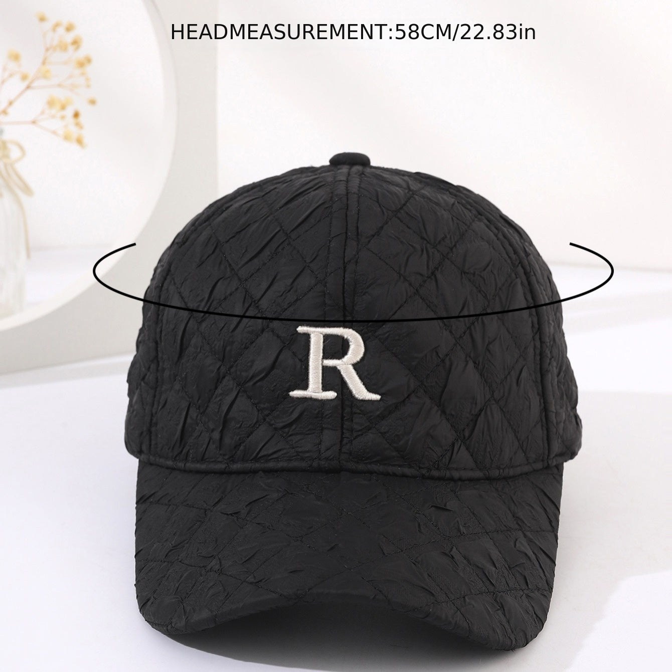 R Letter Baseball Cap Unisex Breathable Adjustable Year Presents