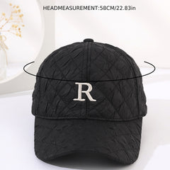 R Letter Baseball Cap Unisex Breathable Adjustable Year Presents