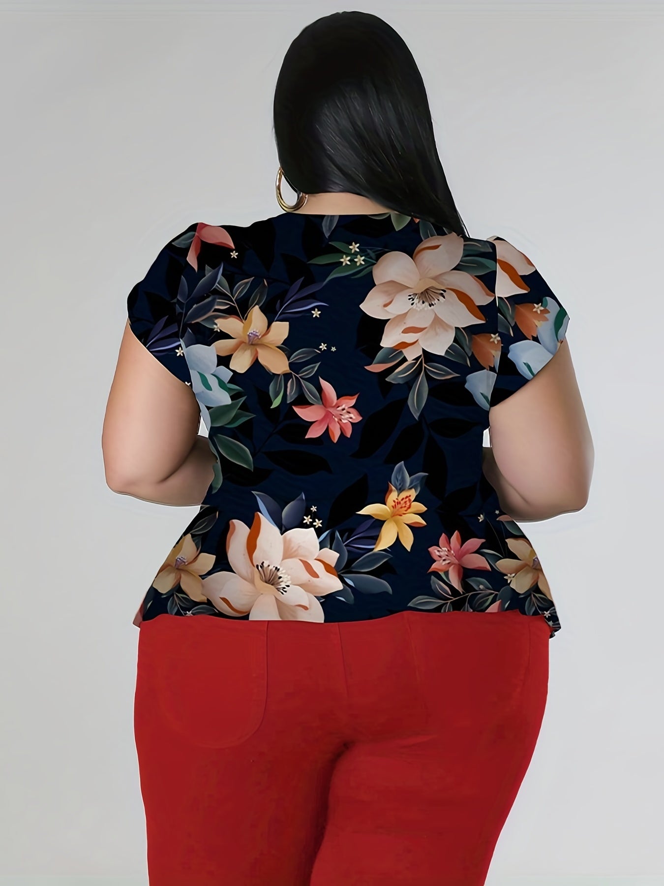 Graphic Print Cap Sleeve Top & Pants Set