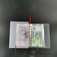 100pcs Bill Holder With Storage Case Plastic Money Holders Currency Sleeves