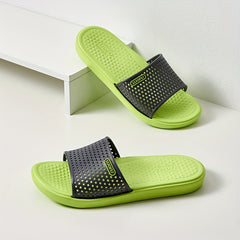 Men's Lightweight Hollow Out Slip On Slides Soft Sole House Slippers