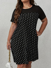 Boho Dress Women's Plus Short Sleeve Summer Dress