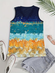 V Neck Tank Top Sleeveless Summer Casual Tank Top