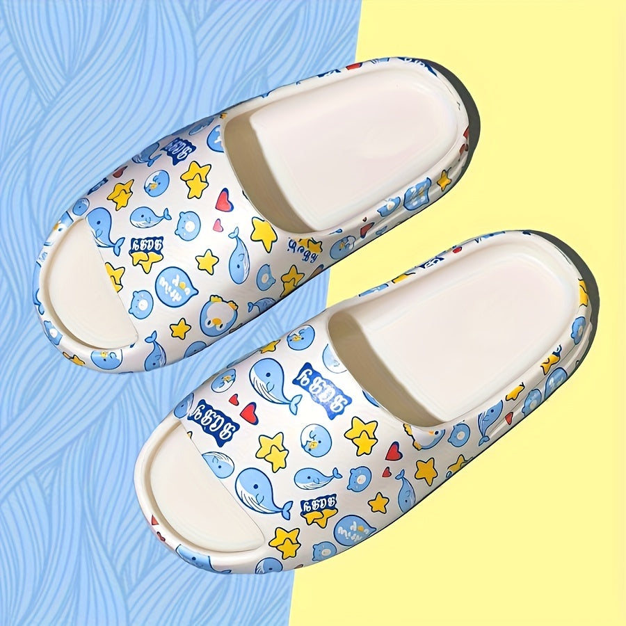 Women's Dolphin Print Cloud Slides Pillow Slippers