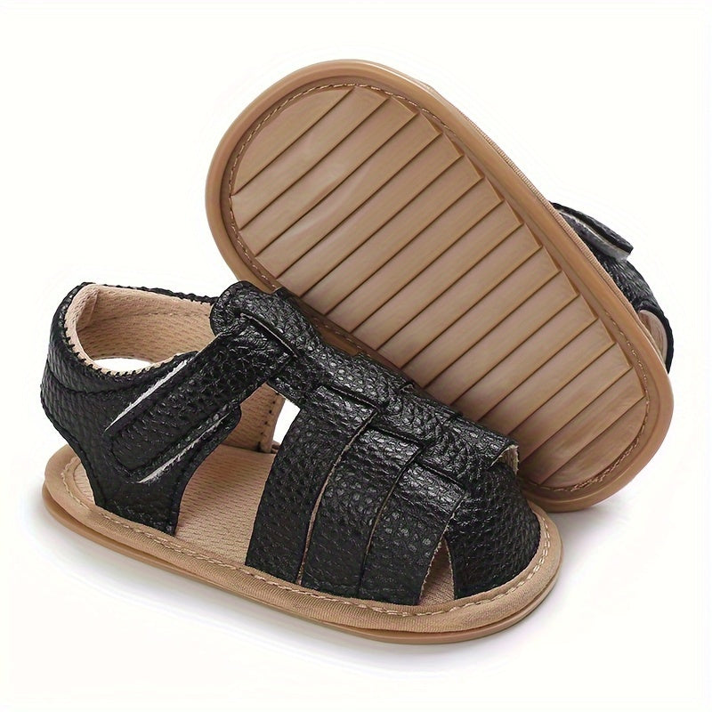 Solid Breathable Sandals For Baby Girls Lightweight Non-slip Shoes