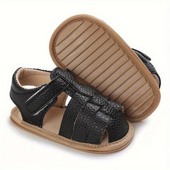 Solid Breathable Sandals For Baby Girls Lightweight Non-slip Shoes