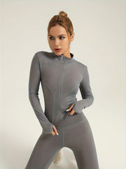 High Stretch Quick Drying Yoga Jacket Slim Fit Coat Women's Activewear
