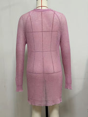 Open Front Solid Cardigan Long Sleeve Cardigan for Women