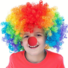 Colorful Clown Wig Curly Hair Costume Prank Props