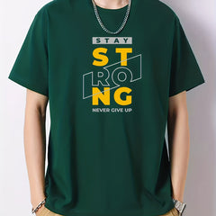 Men's Cotton Graphic Crew Neck Active T shirt Casual Comfy Tees