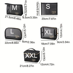 Mesh Makeup Storage Bag Transparent Travel Toiletry Wash Bag