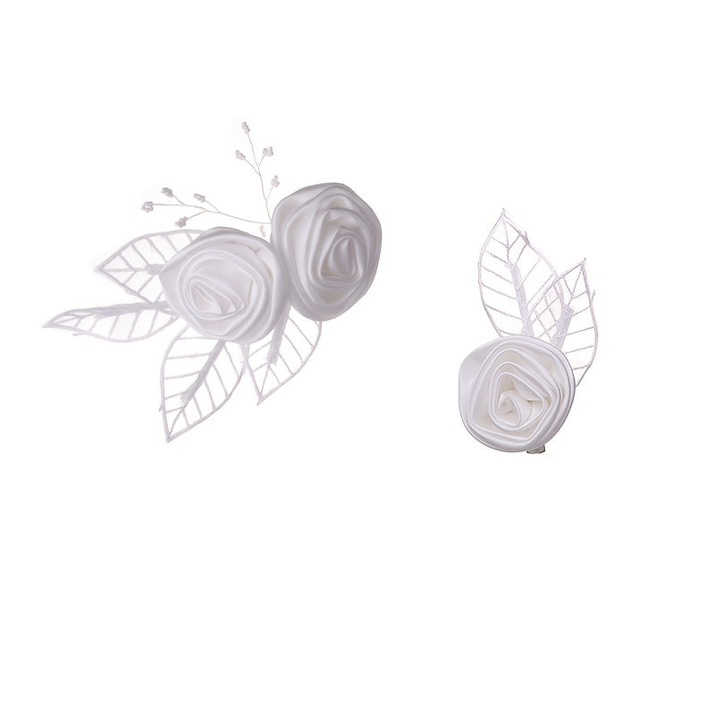 Bridal Flower Leaf Hair Clip Headband Wedding Hair Accessories