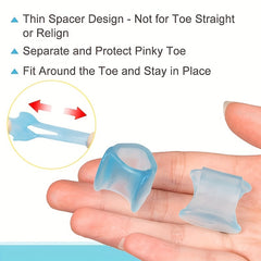 Gel Toe Separator Pinky Toe Spacers - Prevent Overlapping Toe