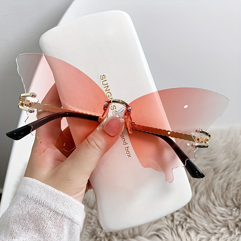 Y2K Butterfly Sunglasses Gradient UV400 Sun Shades