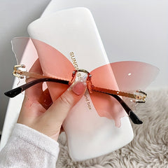 Y2K Butterfly Sunglasses Gradient UV400 Sun Shades