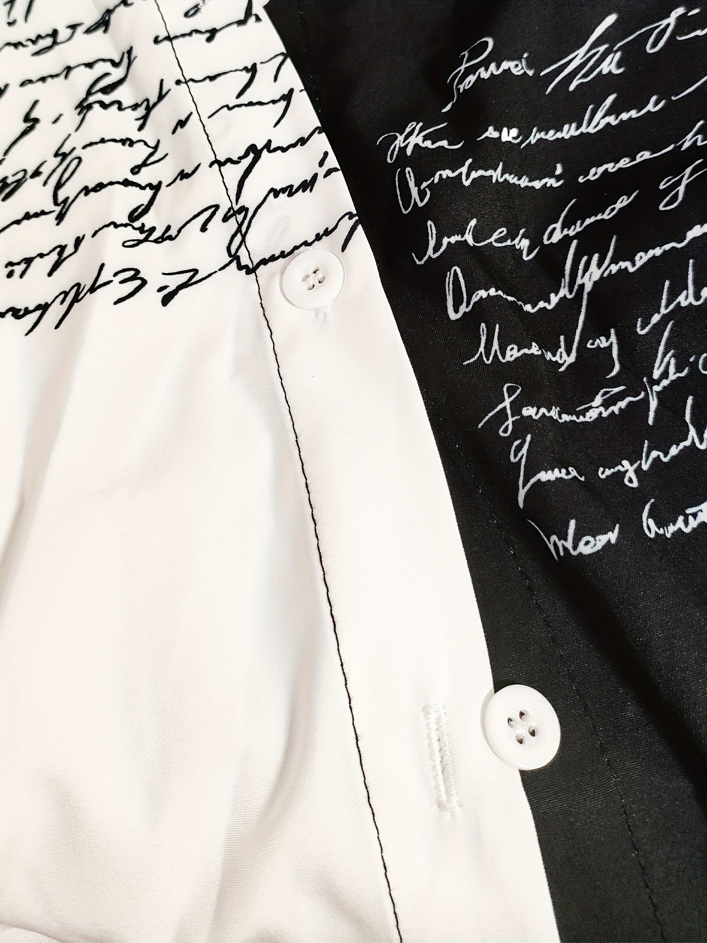Colorblock Letter Print Polo Neck Shirt Dress