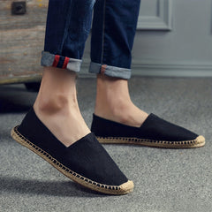 Breathable Espadrille Flat Shoes Closed Toe Canvas Shoes Women's