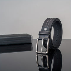 Men's Pin Buckle Belt PU Leather Waist Strap