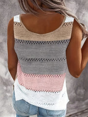 Casual Knitted Vest Sleeveless Crew Neck Top