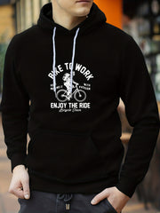 Bicycle Print Hoodie Hoodies For Men Men's Casual Graphic Pullover
