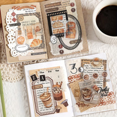 3pcs Long Strip Stickers for Dessert Coffee Journal Material