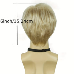 Men's Blonde Short Straight Synthetic Full Wig Cosplay Anime Hair