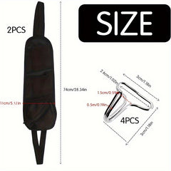2pcs Car Seat Side Storage Bag Seat Side Hanging Organizer Oxford Cloth Mesh Bag