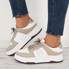 Women's Wheat Graphic Skate Shoes Low Top Flatform Comfortable Walking Shoes