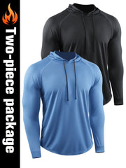 2 Pcs Men's Hoodies Breathable Loose Pullover for Autumn Winter