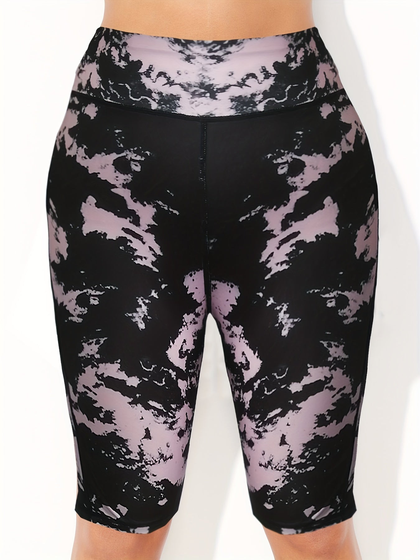 Tie Dye High Rise Waist Skinny Shorts