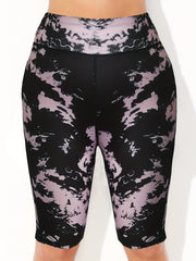 Tie Dye High Rise Waist Skinny Shorts