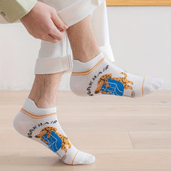Boys Cartoon Animal Boat Socks Cotton Low Cut Ankle Socks