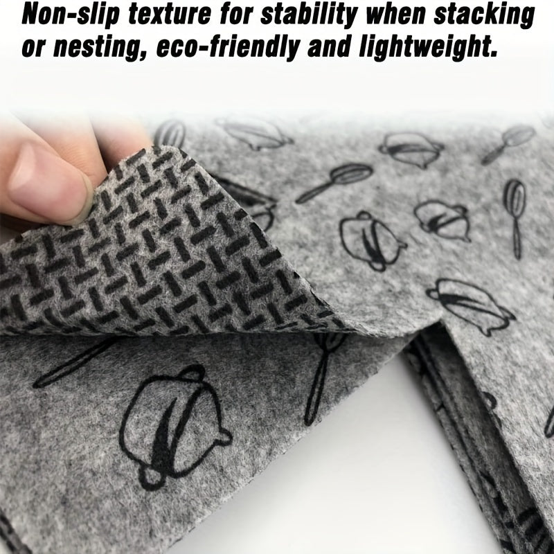 Anti Slip Pot and Pan Protectors 3 Sizes Gray