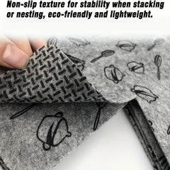 Anti Slip Pot and Pan Protectors 3 Sizes Gray
