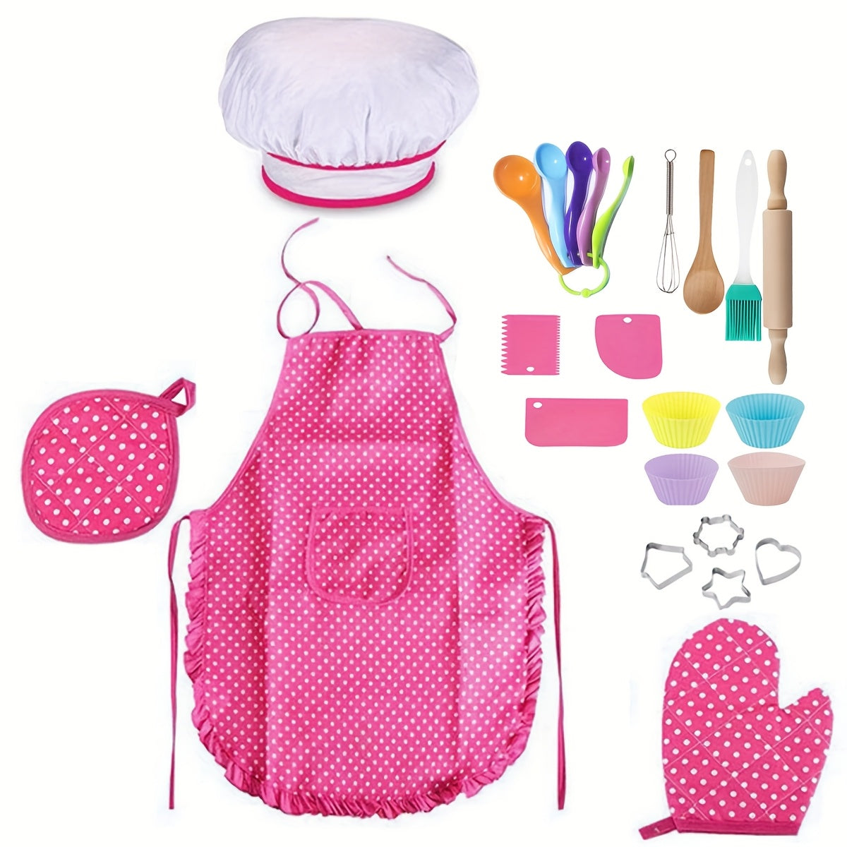 Kids Playhouse Apron Set Kitchen Baking Set Role Playing Toys