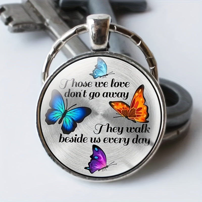 2pcs Butterfly Keychain Creative Key Chain Pendant Birthday Gift For Men Women