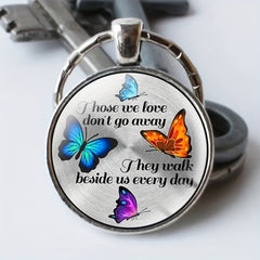 2pcs Butterfly Keychain Creative Key Chain Pendant Birthday Gift For Men Women