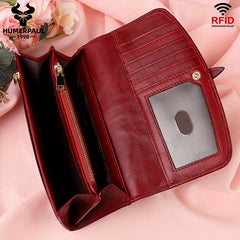 Long Capacity Leather Handbag for Women and Men
