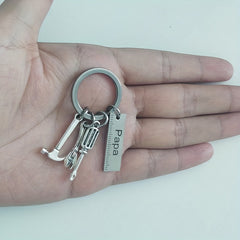 DAD Stainless Steel Keychain Wrench Screwdriver Accessories Gift