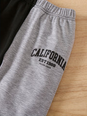 CALIFORNIA Girl's 2pcs Crop Hoodie & Sweatpants Set for Spring Fall