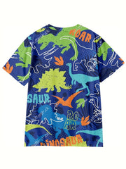 Boys' Dinosaur Graphic T Shirt Active Stretch Tee