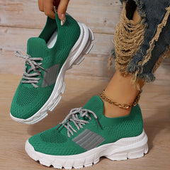 Women's Lightweight Woven Running Shoes Comfort Non slip Sports Shoes